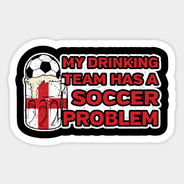 England Soccer Drinking Team Sticker by megasportsfan